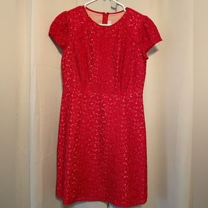 Red lace dress